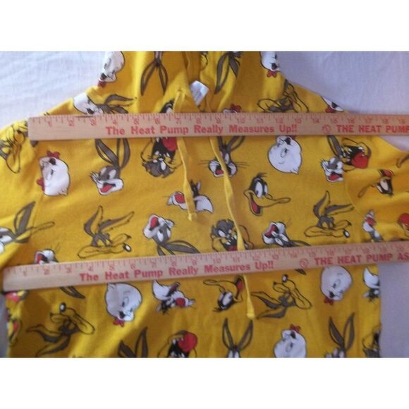 Looney Tunes Cropped Hoodie Sz XS Women All‎ Over Print Long Sleeve - Picture 3 of 6